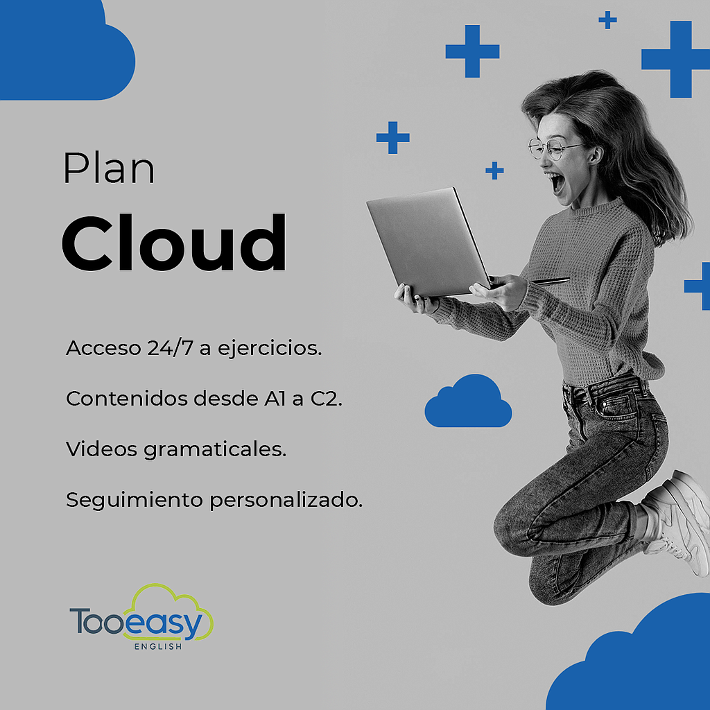 TOO EASY CLOUD COMPLETO| Curso de inglés mensual